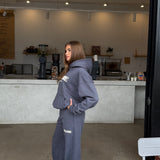Flare Sweatpants - Gunmetal Puff
