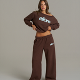 Wide Leg Sweatpants - Chocolate