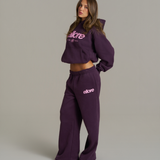 Wide Leg Sweatpants - Plum