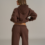 Boxy Adjustable Hoodie - Chocolate