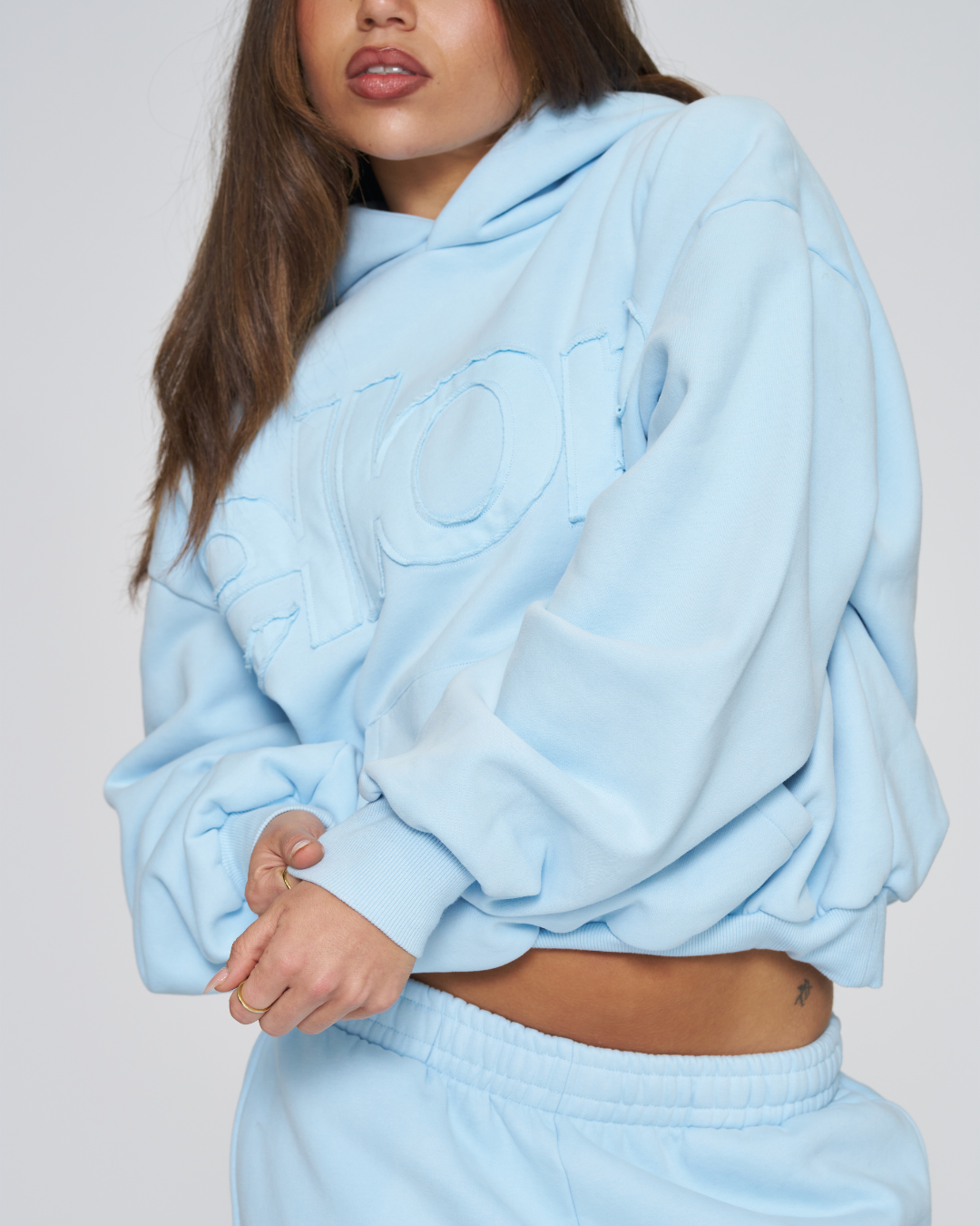 Heavyweight Adjustable Hoodie - Sky Blue