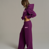 Wide Leg Sweatpants - Grape