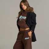 Boxy Adjustable Hoodie - Chocolate