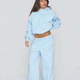 Heavyweight Adjustable Hoodie - Sky Blue