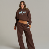 Boxy Adjustable Hoodie - Chocolate