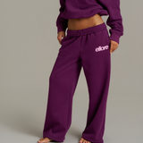 Wide Leg Sweatpants - Grape