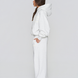 Heavyweight Adjustable Hoodie - White Marle