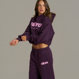 Wide Leg Sweatpants - Plum