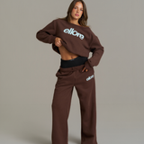 Wide Leg Sweatpants - Chocolate