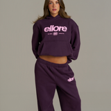 Wide Leg Sweatpants - Plum