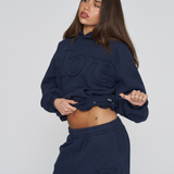 Heavyweight Adjustable Hoodie - Navy