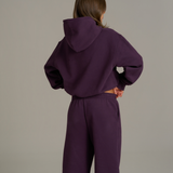 Wide Leg Sweatpants - Plum