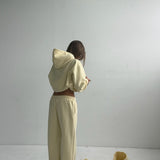 Boxy Adjustable Hoodie - Butter Yellow 2.0