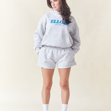 Storm Blue Puff Boxy Oversized Hood