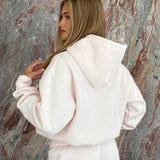 Boxy Adjustable Hoodie - Bunny Pink