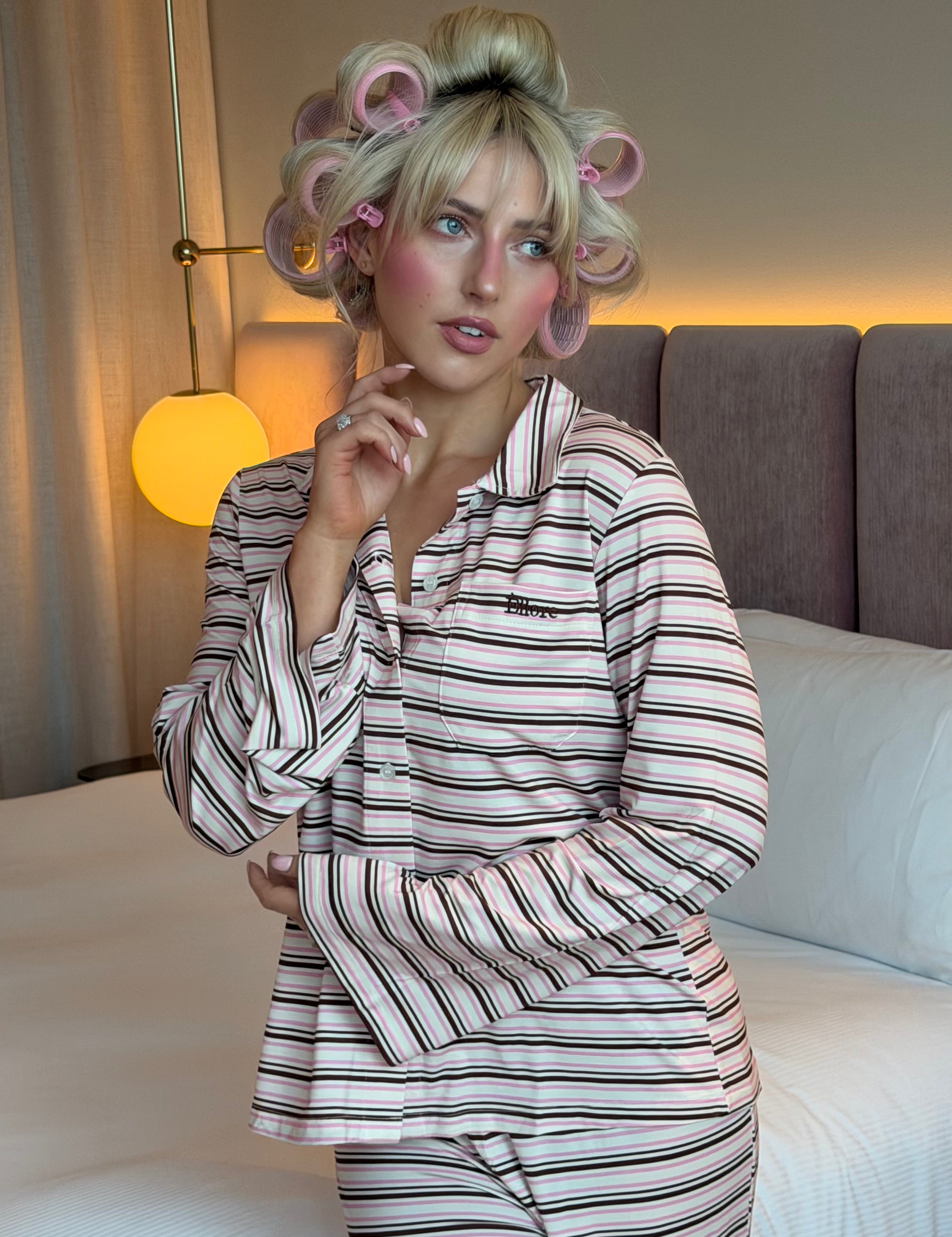 Stripe Pj Set - Blush