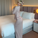 Stripe Pj Set - Blush