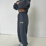 Gunmetal Puff Boxy Oversized Track