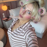 Stripe Pj Set - Blush