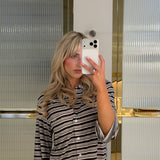 Stripe Pj Set - Moon