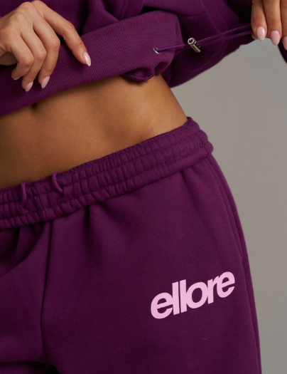 Boxy Adjustable Off-Shoulder Crewneck - Grape