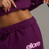 Boxy Adjustable Off-Shoulder Crewneck - Grape